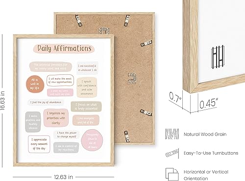Miniatura 3 de HAUS AND HUES Arte de pared de afirmaciones positivas, citas inspiradoras y decoración de aliento para mujeres, póster motivacional para mantenerse