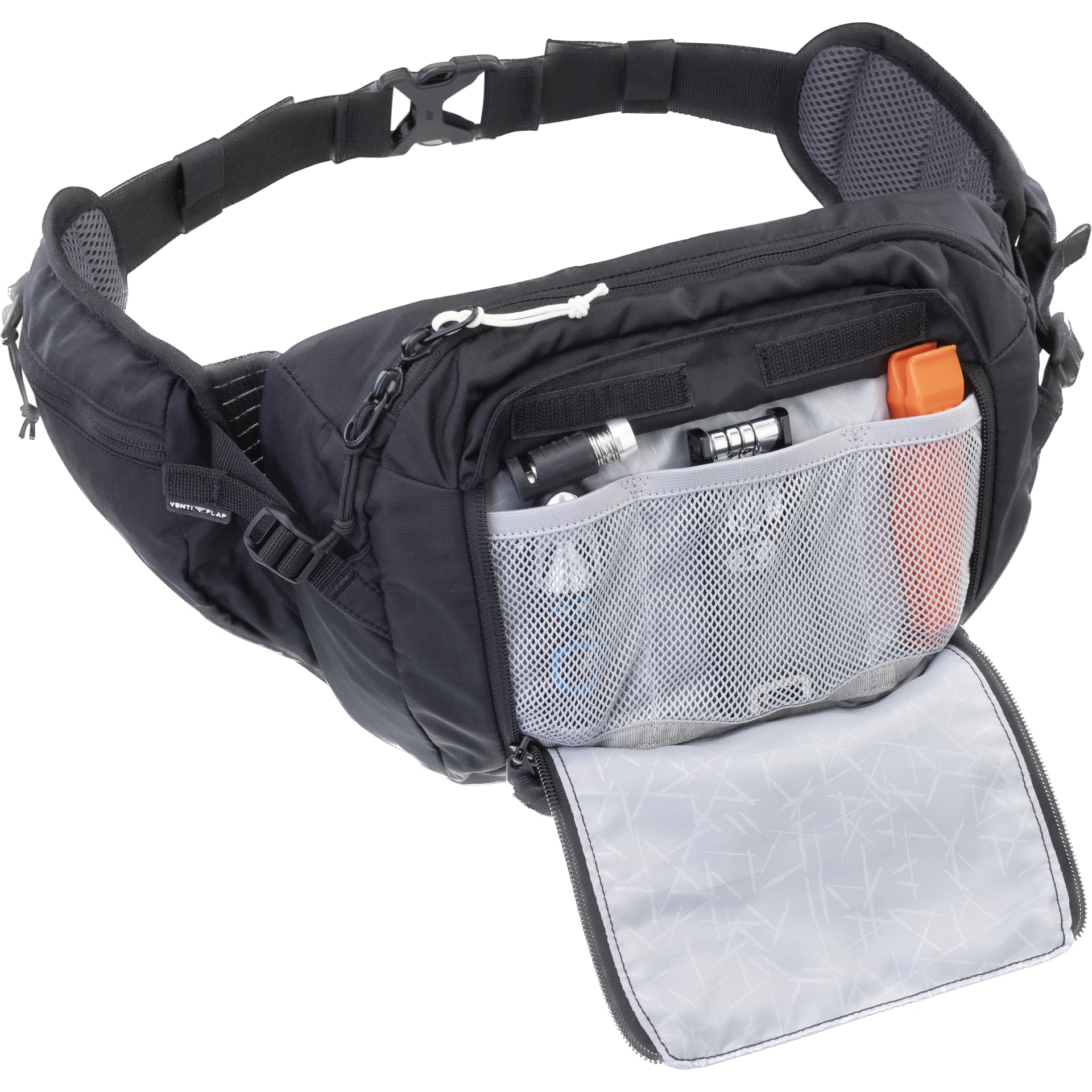 EVOC HIP Pack 3 Hüfttasche, Bauchtasche (komfortable Gürteltasche mit Trinkblasenfach, AIR Flow Contact System, Volumen: 3 l)
