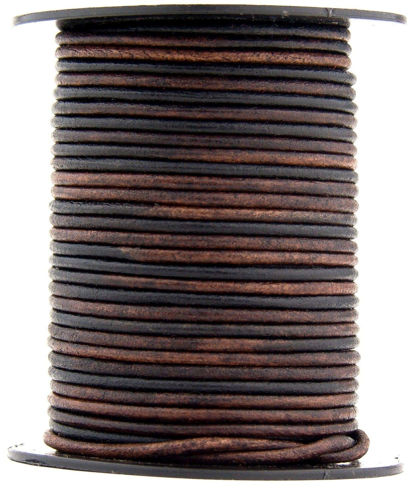 Gypsy Sippa Natural Dye Round Leather Cord 1.0mm 25 Meters(27.34 Yards)