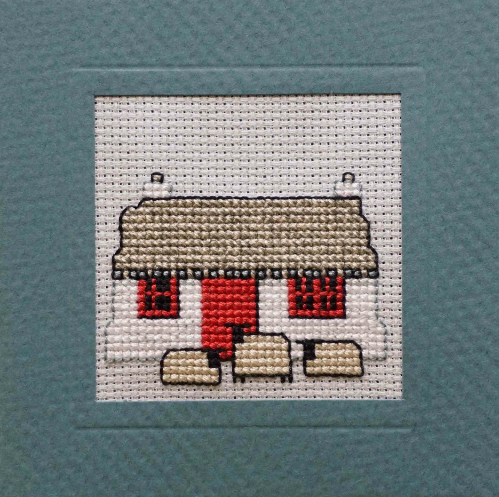 Textile Heritage Counted Cross Stitch Miniature Gift Card Crofthouse Cottage New