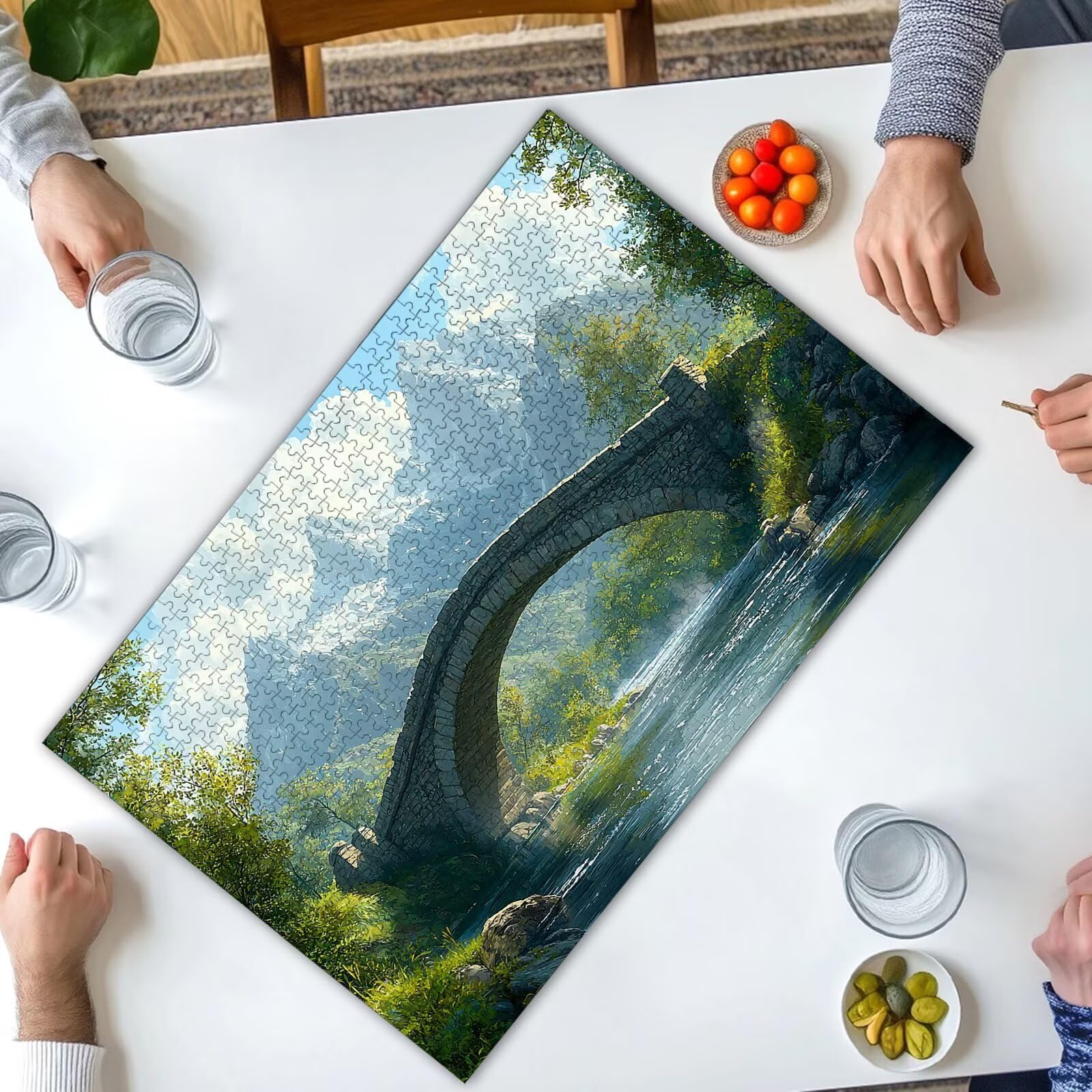 Puzzle 1000 sztuk mostów, puzzle krajobrazowe 1000 sztuk dla dorosłych i nastolatków, drewniane puzzle z wykwintnym opakowaniem, rodzinne gry edukacyjne, dekoracje domu, prezent dla dorosłych-1639
