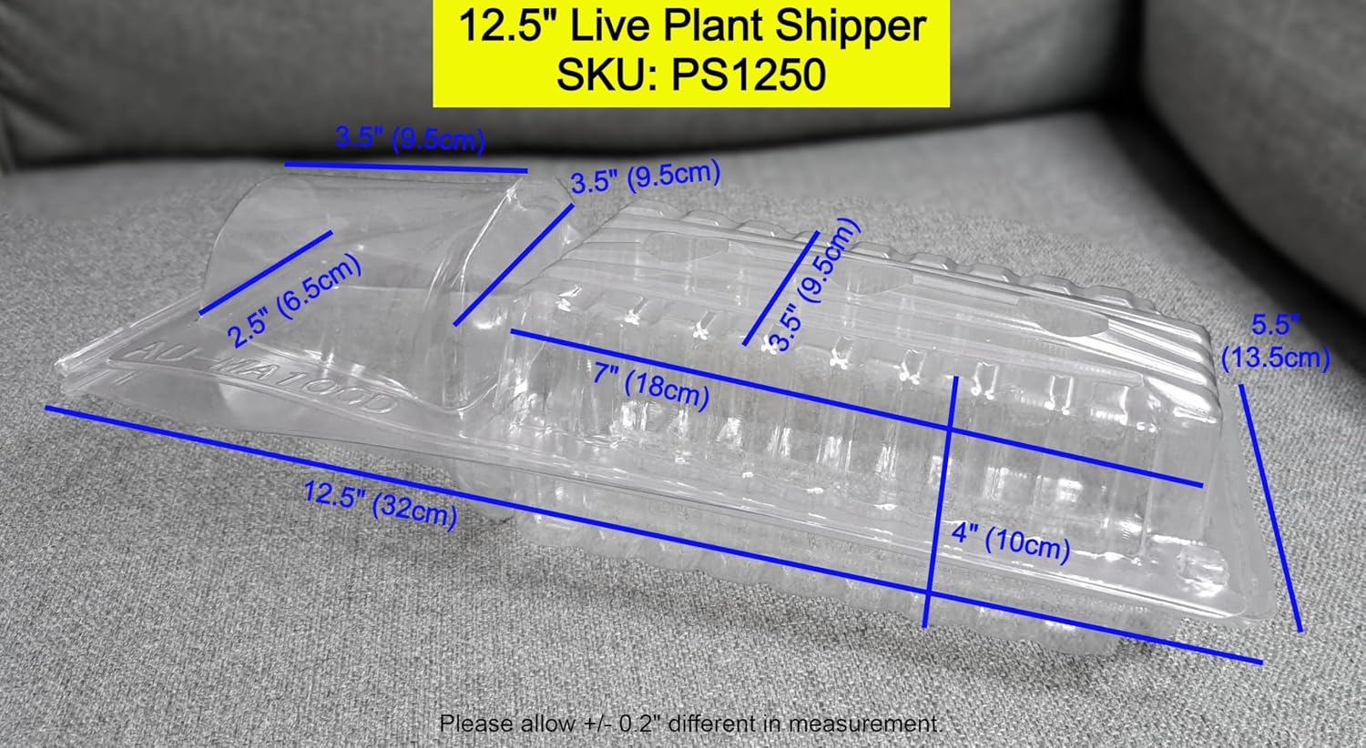 Live Plant Clone Shipper 1250 Clamshell Packaging Cuttings