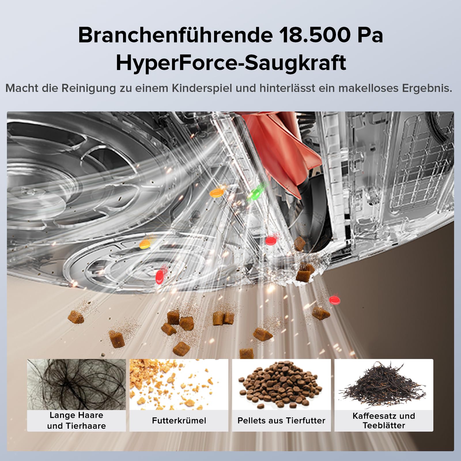roborock Qrevo Edge S5A Saugroboter mit Wischfunktion,Dual Anti-Tangle-System,18.500Pa,FlexiArm Design Kantenreinigung, Hebarem Wischmopp,75℃ Heißwasser-Moppwäsche (Schwarz) - 3