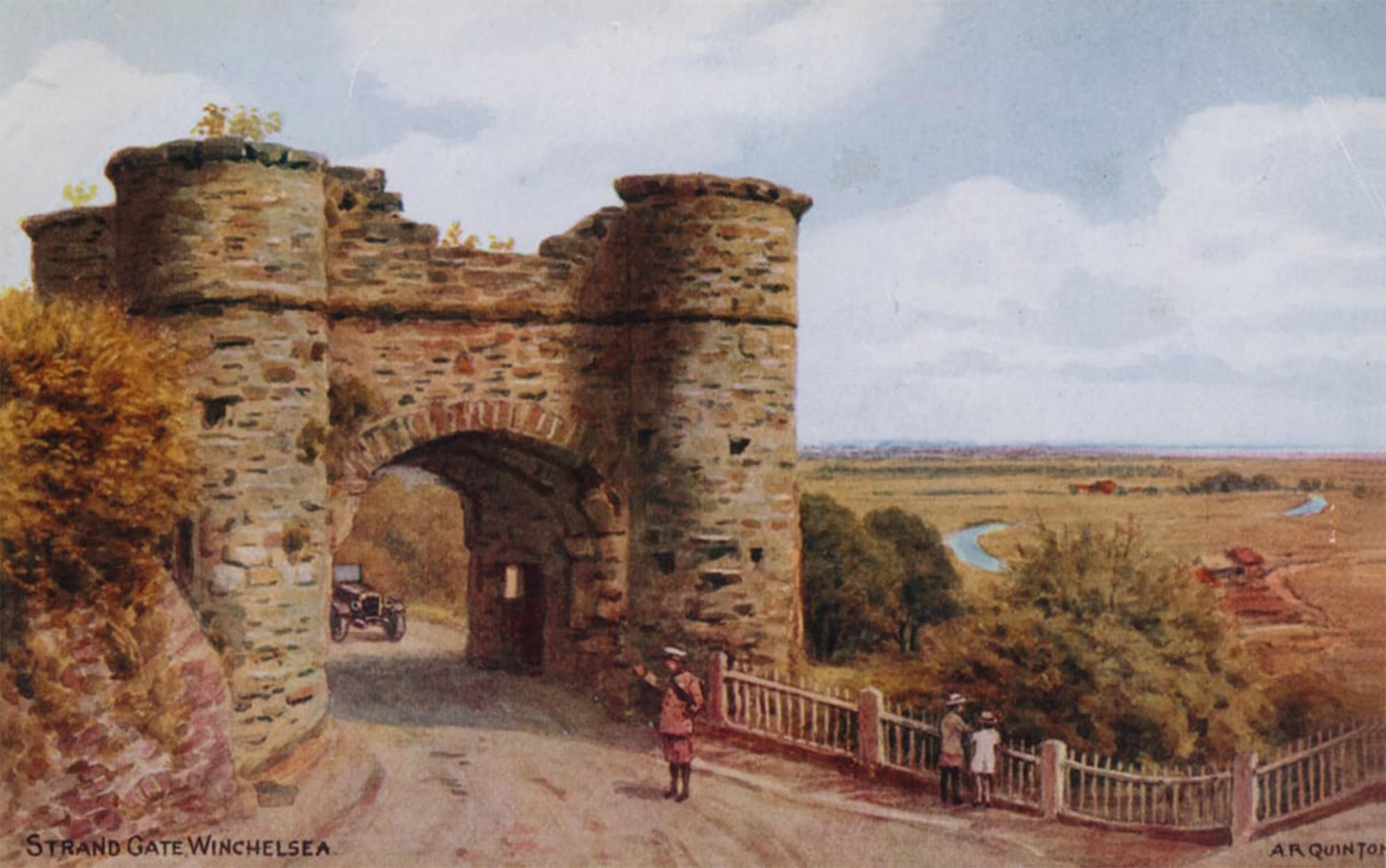 ARTXLXXBN Famous Painting Canvas Artwork Graffiti Print Strand Gate Winchelsea by Alfred Robert Quinton Portrait Canvas Image for Home Decor 60x90cm