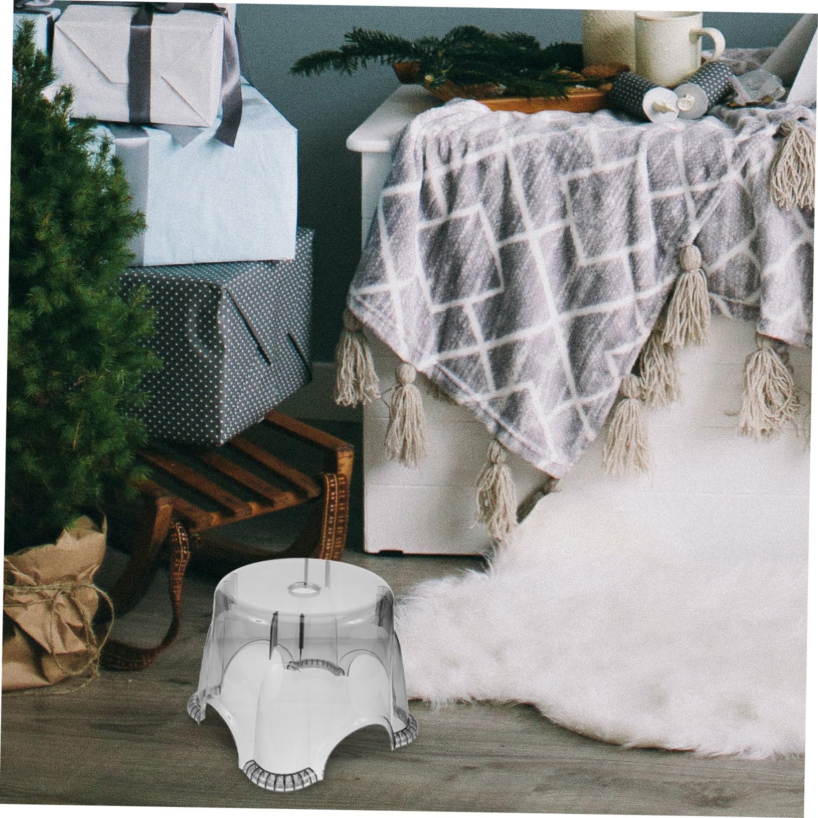 OSALADI Step Stool for Boys and Girls and Adults Acrylic Footstool Anti-skid Multi-use Stool for Living Room Bathroom and Office