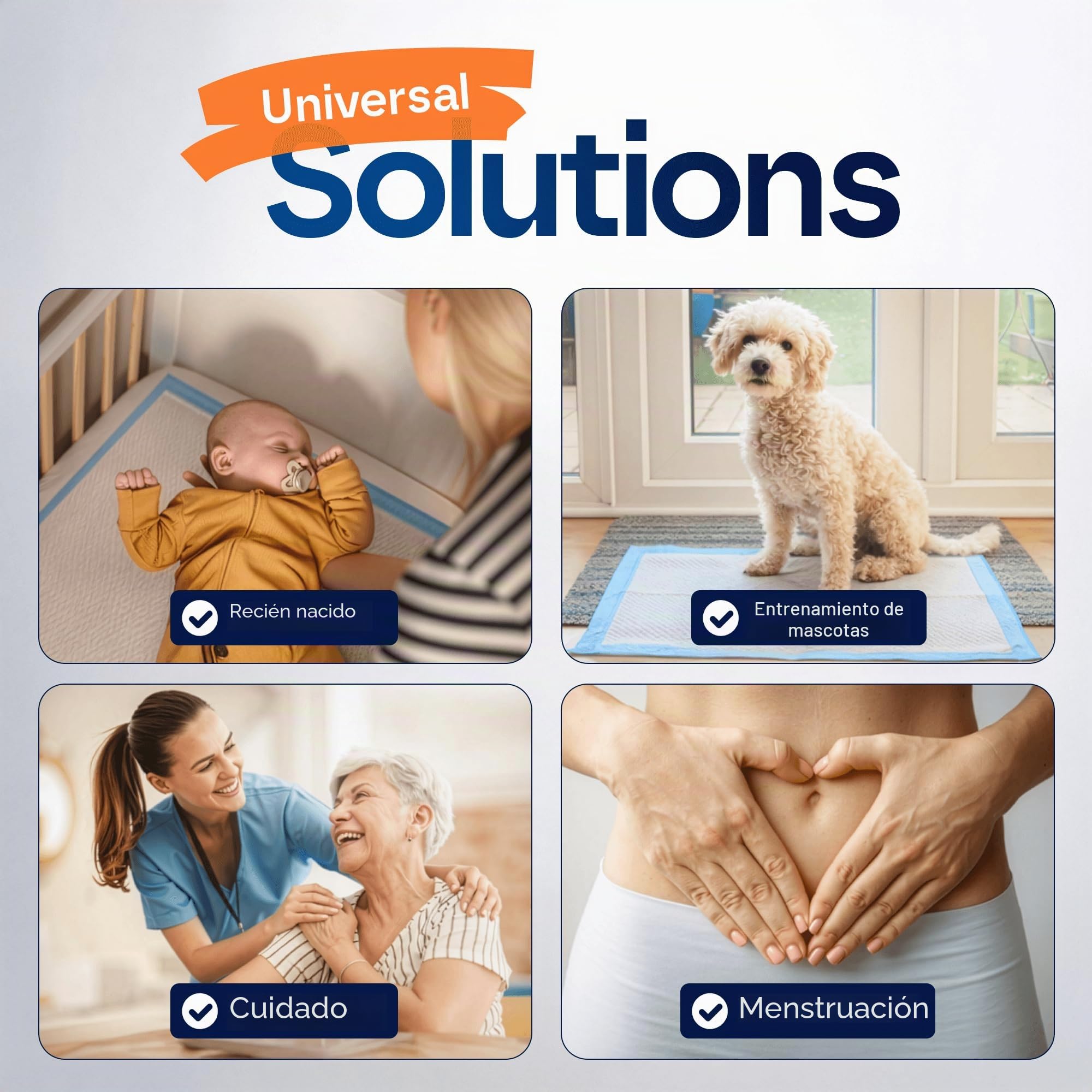 Almohadillas Desechables Healqu - Pack de 50 (60x90 cm) - Protección de Cama para Incontinencia en Adultos, Niños, Ancianos y Mascotas - Almohadillas Súper Absorbentes Grandes, Gruesas y mullidas