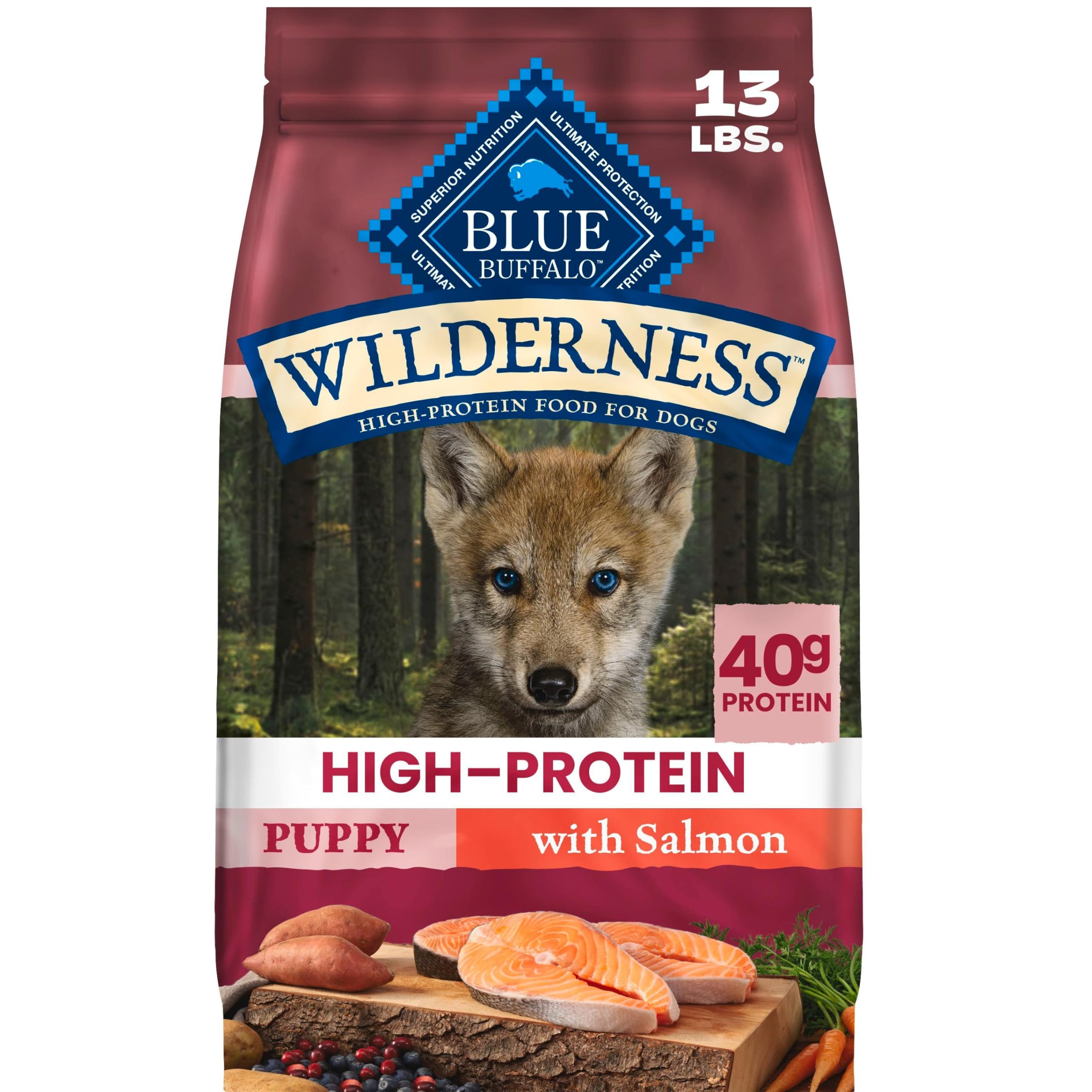 Blue Buffalo Wilderness Salmon & Wholesome Grains Puppy Dry Dog Food