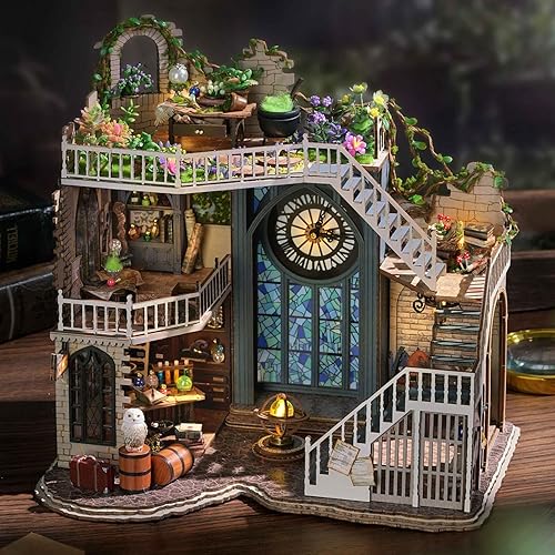 Miniatura 7 de TuKIIE Kit de muebles de casa de muñecas en miniatura, inspirado en Vinstage, a escala 124, accesorios para casa de muñecas de madera, a prueba de