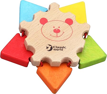 Amazon Classic World クラシックワールド リトルミラーフラワー Cl3060 おもちゃ 知育玩具 木製 ラトル にぎにぎ ミラー 鏡 かわいいおもちゃ 赤ちゃん ベビー こども 子供 0才 0歳 6ヶ月 1歳 2才 プレゼント 誕生日 お祝い 出産祝い クリスマス がらがら ラトル