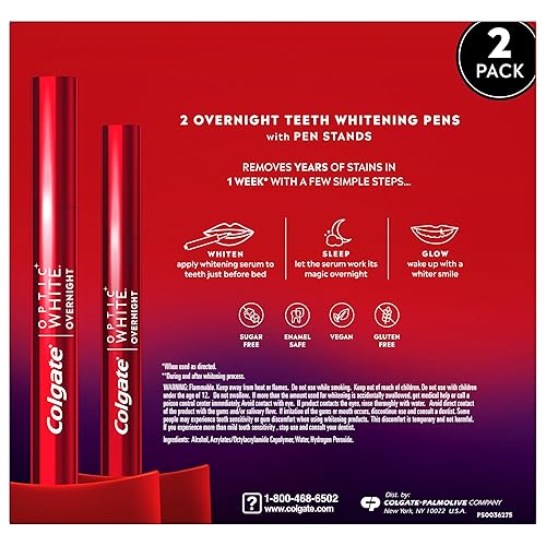 Miniatura 9 de Colgate Lápiz de blanqueamiento dental blanco óptico apto para esmalte y vegano removedor de manchas de dientes para blanquear los dientes