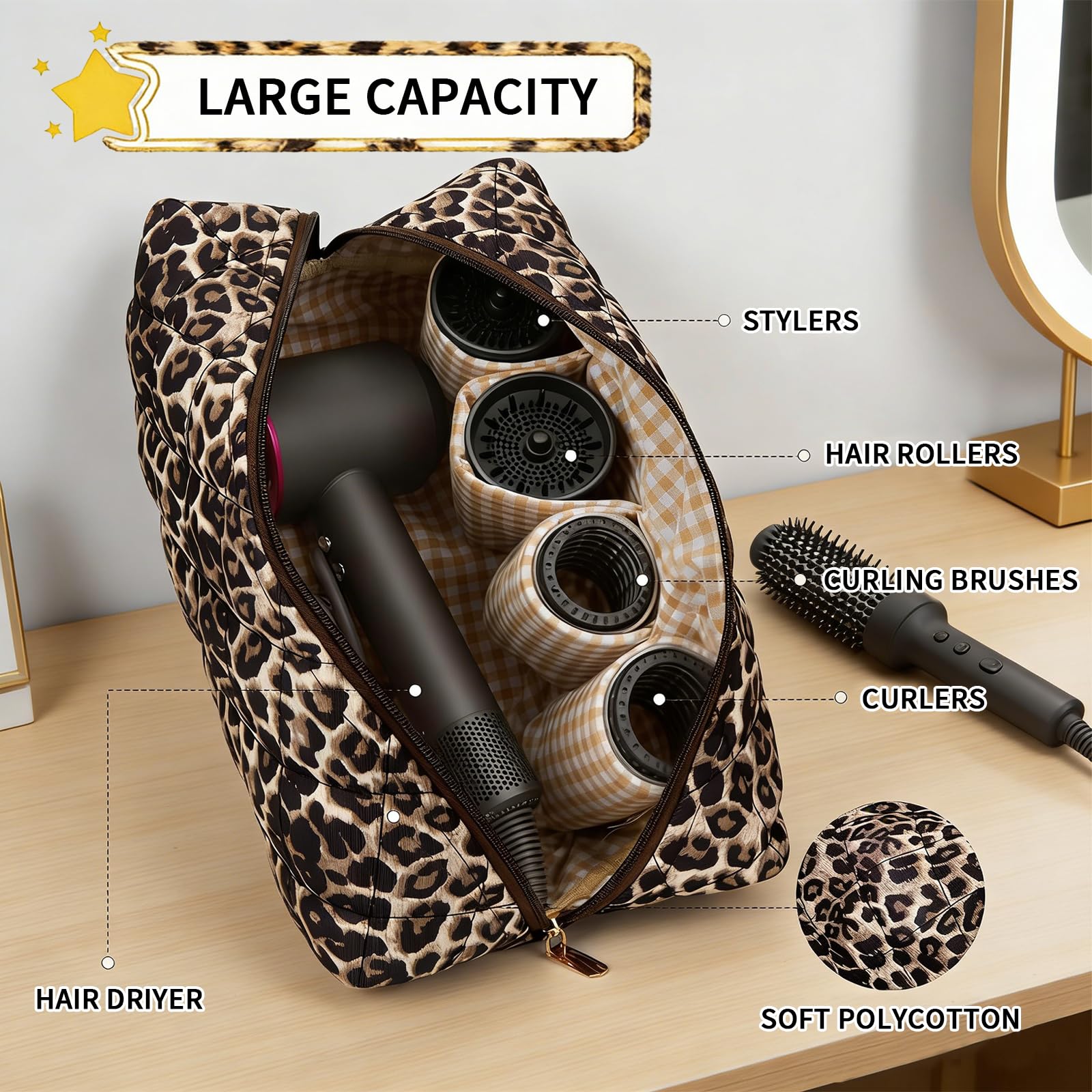 Bolsa de Viaje para Airwrap, Bolsa de Almacenamiento Compatible con Herramientas de Estilismo Para el Cabello Flexstyle