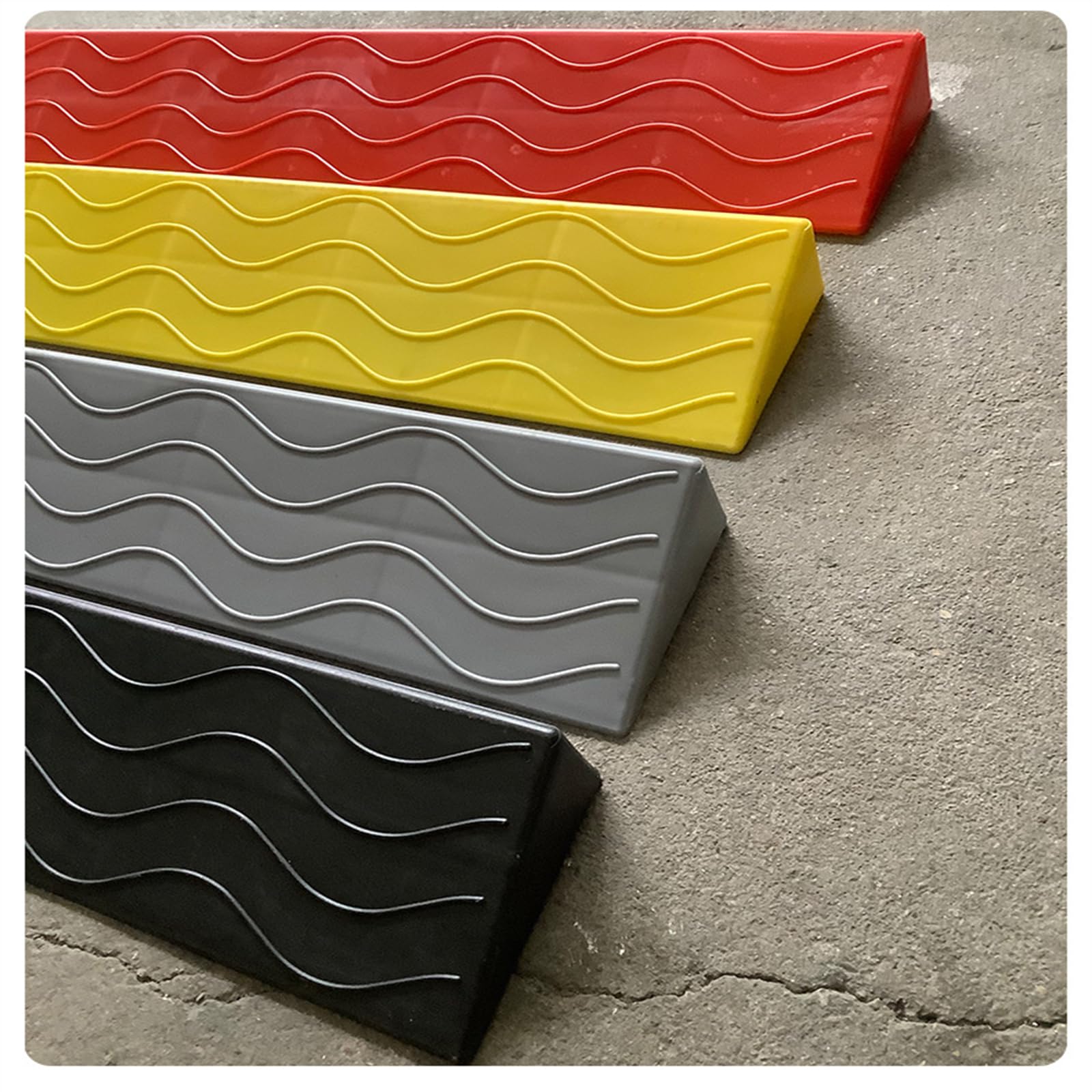 Rampa para Sillas De Ruedas, Rampa Antideslizante para Umbrales, para Sillas De Ruedas, Scooters De Movilidad,Rampas para Sillas De Ruedas para Puertas Y Escalones,Amarillo,100cm*20cm*9cm