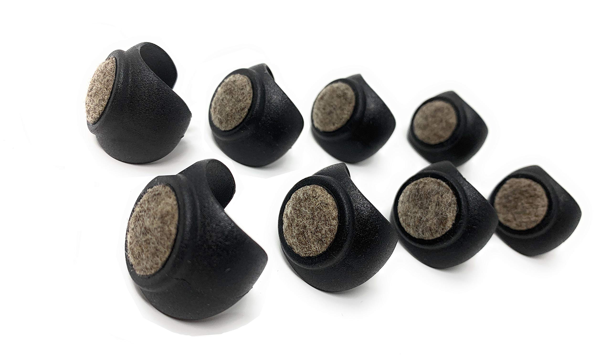Lot De 8 Patins Feutre Adhésif Diam. 25 Mm, Gris