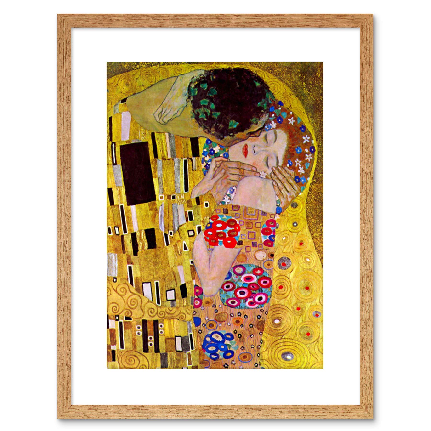 Wee Blue Coo Klimt The Kiss Old Master Painting Reproduction Framed Wall Art Print
