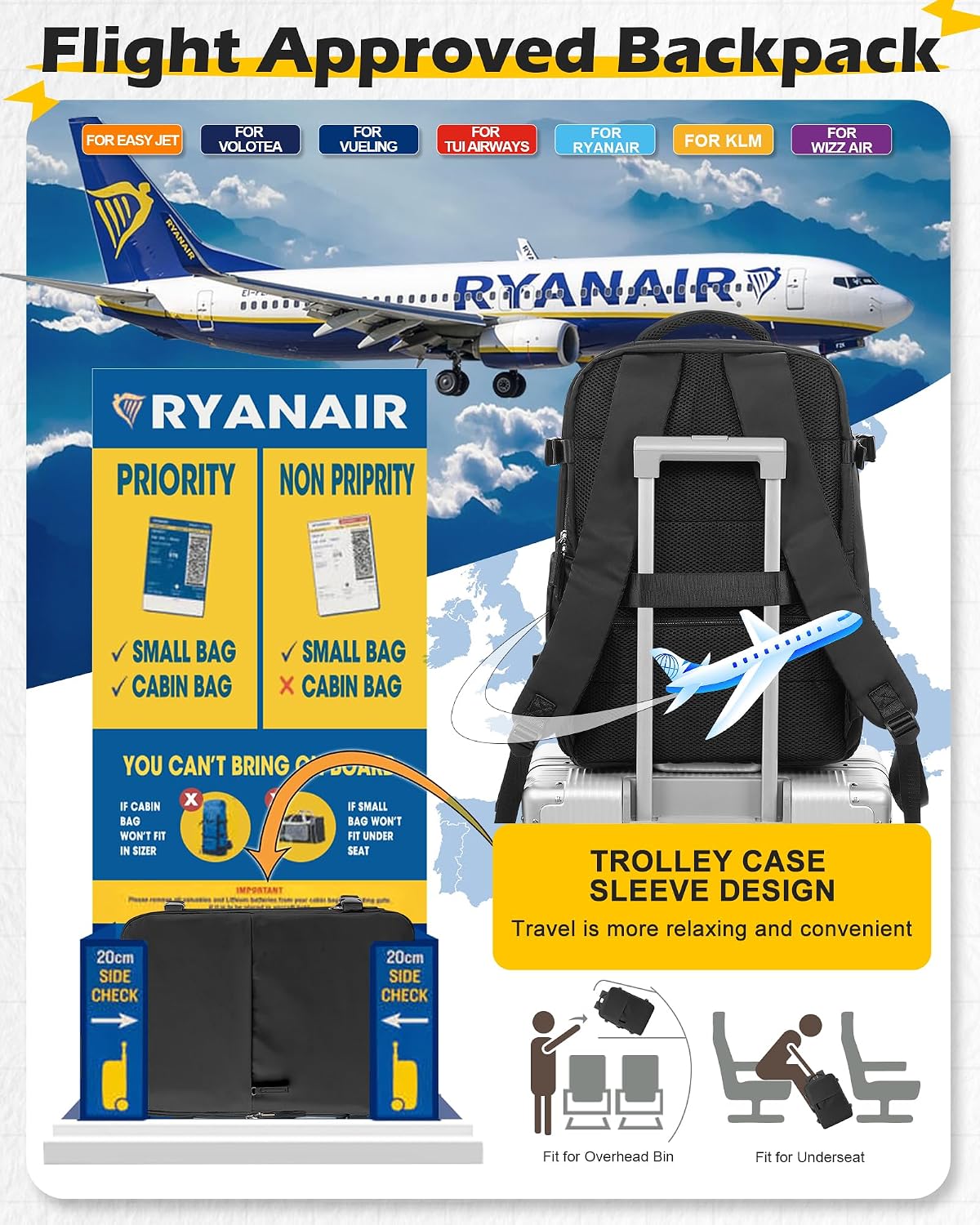 真空シール圧縮付き大型エアバックバックパック 【フィルターキャニ】