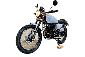 250CC White Motorcycle Cafe Racer 5-Speed Transmission