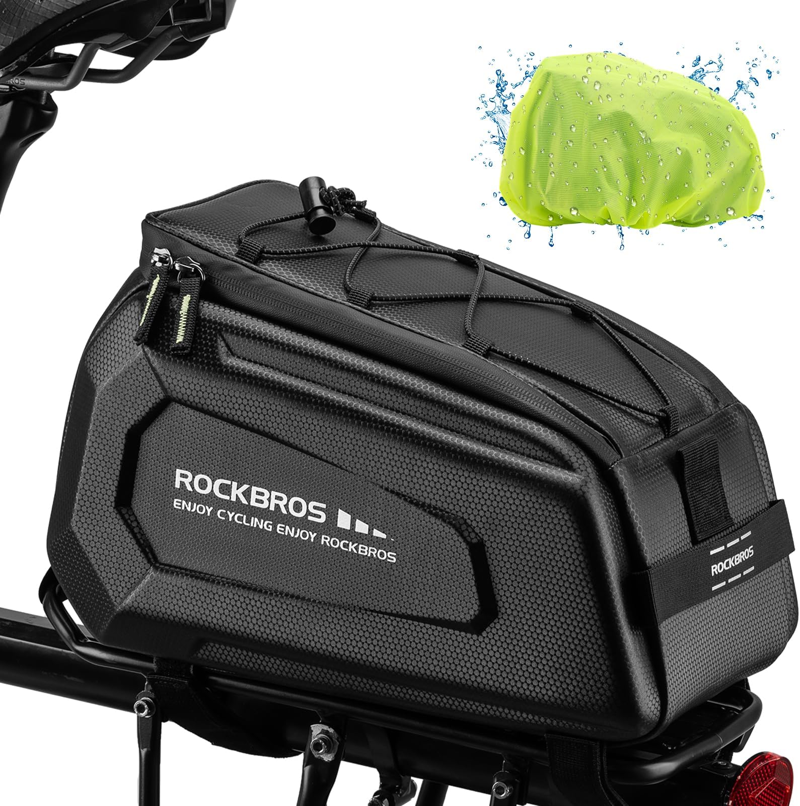 ROCKBROS Bike Rack Bags Hard Shell Bicycle Rear Rack Bag Large