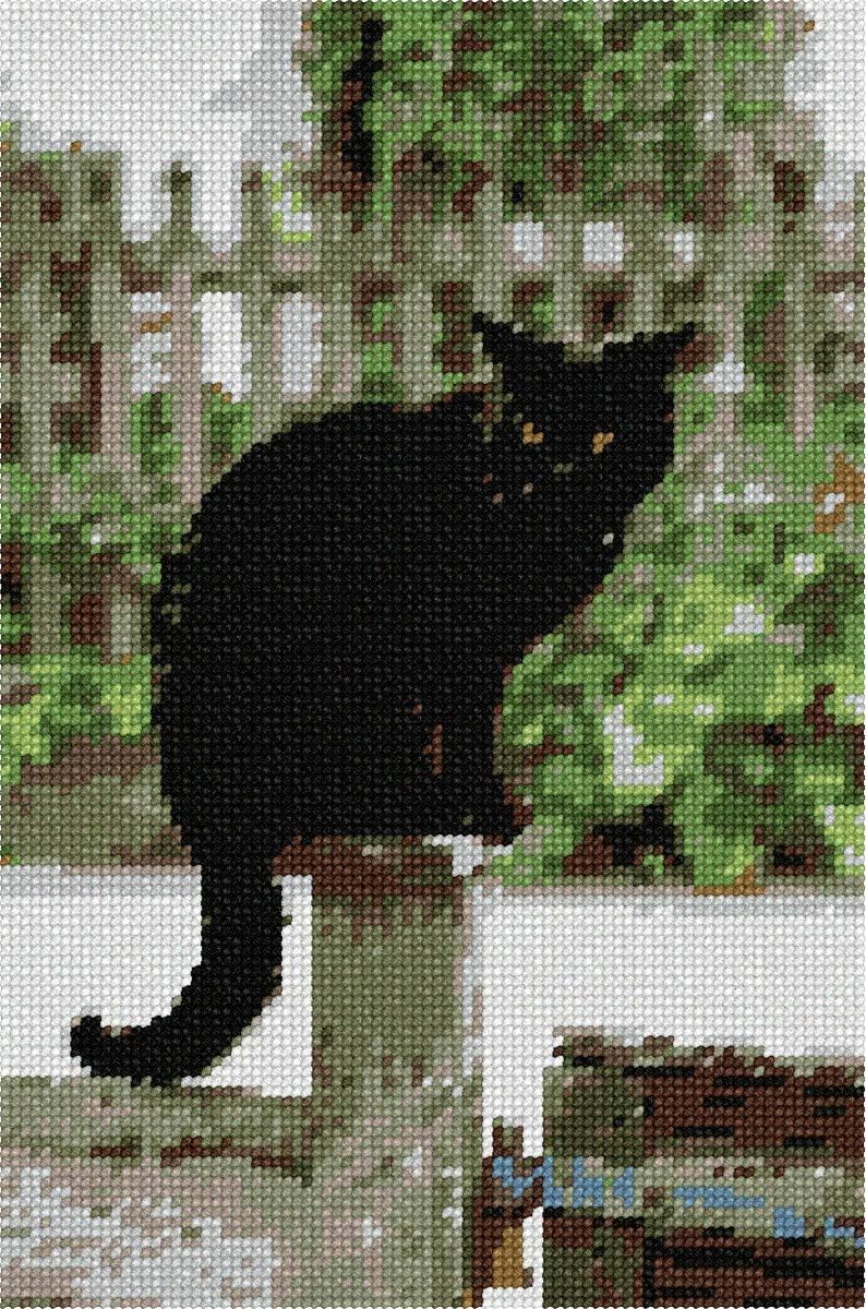 Pepita Needlepoint kit: Cat Watch, 7" x 10"