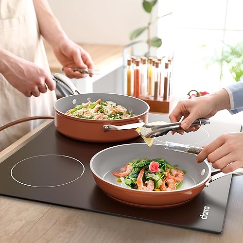 Miniatura 8 de CDV Placa de inducción incorporada de 6000 W, 4 quemadores, placa de vidrio de cerámica de control táctil de 24 pulgadas, 9 niveles de potencia,