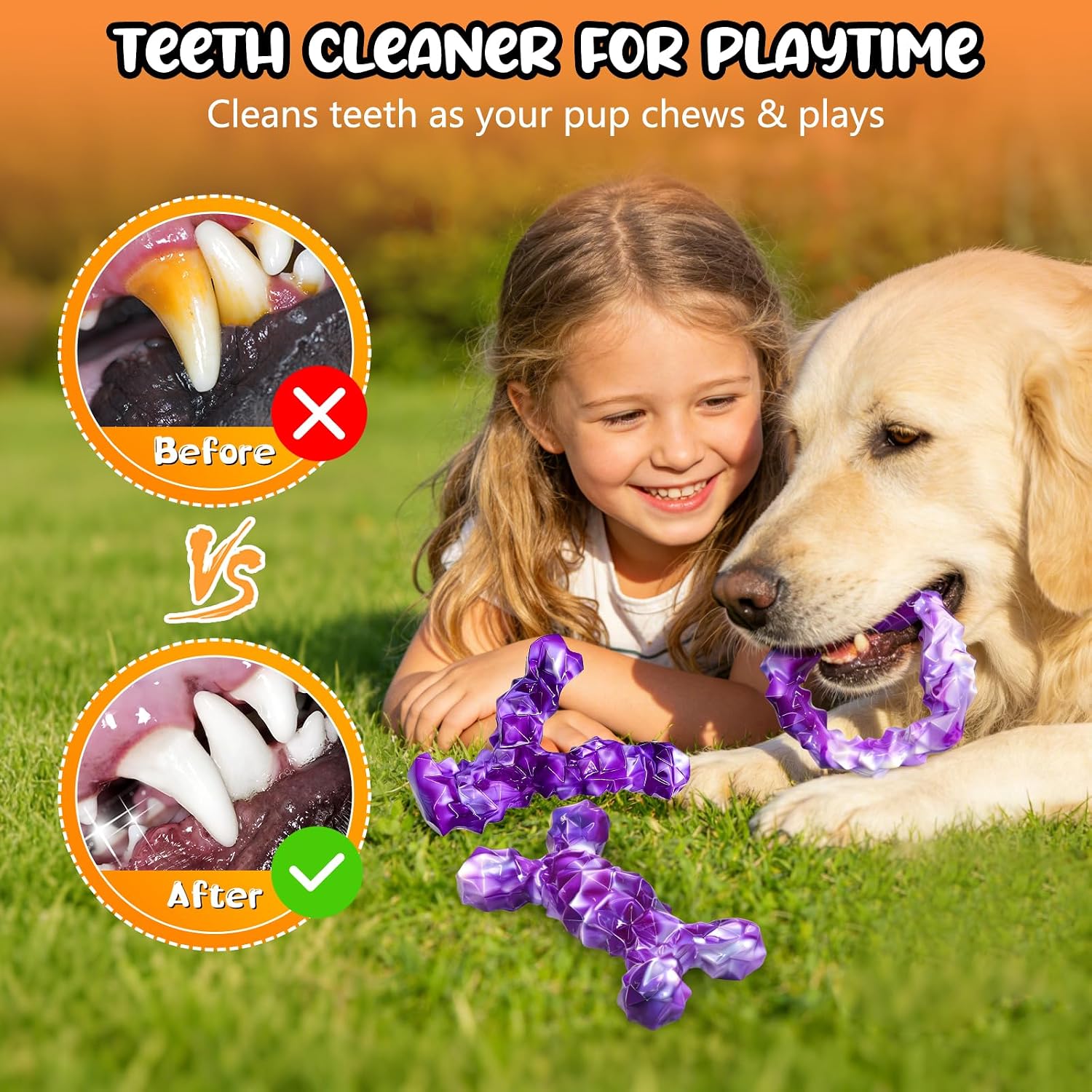WOWBALA 3 Pack Dog Chew Toys for Aggressive Chewers,Indestructible Dog Toy for Medium Large Dogs, Chew Toys to Keep Dogs Busy,Super Chewer with Tough Nylon, Reduce Boredom & Anxiety（Bacon Flavored）
