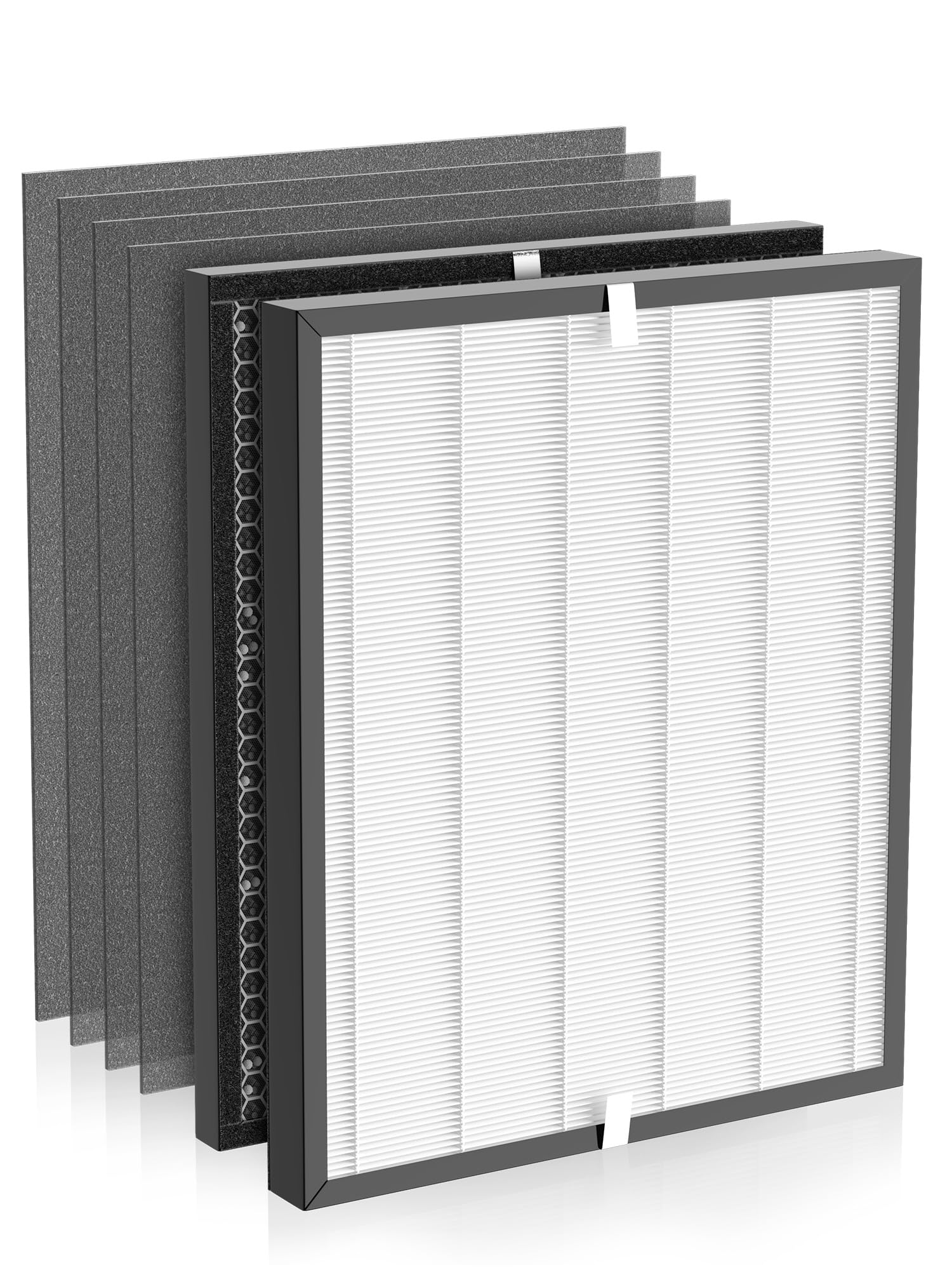 Photo 1 of 3000 Replacement Filters Compatible with Air Doctor 3000 Air Purifier – 1 High-Efficiency Filter, 1 Activated Carbon/VOC Filter, and 4 Pre-Filters, Compare to Part # ADF3001, ADF3002 & ADF3003