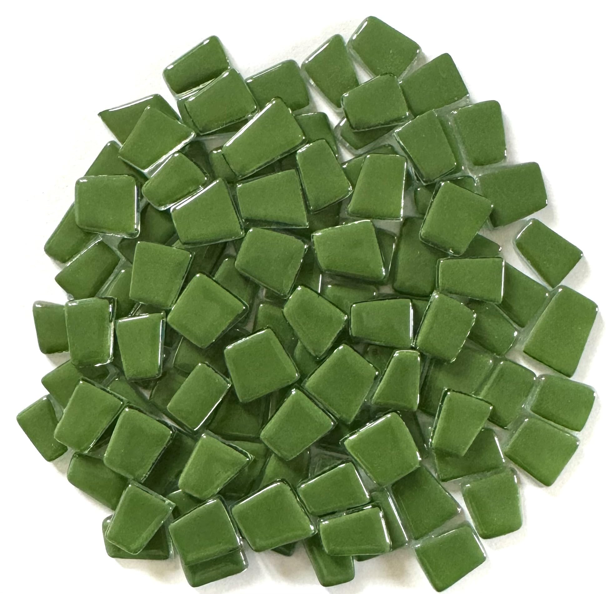 Bold Collection Fern Green Irregular Trapezoid Glass Tiles - 150 Grams, 3.5mm Thickness, 95 to 100 Pcs-image-39