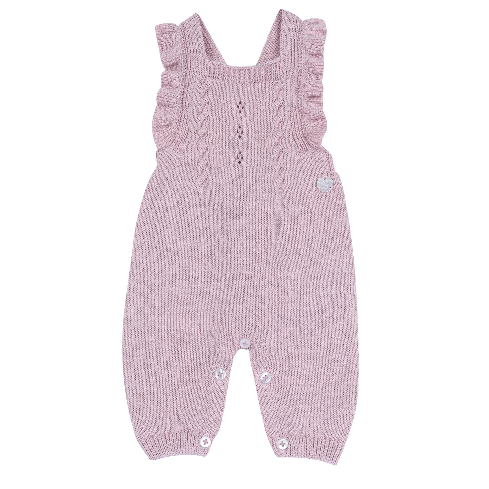 Chicco, Salopette bambina lunga in maglia, 100% cotone