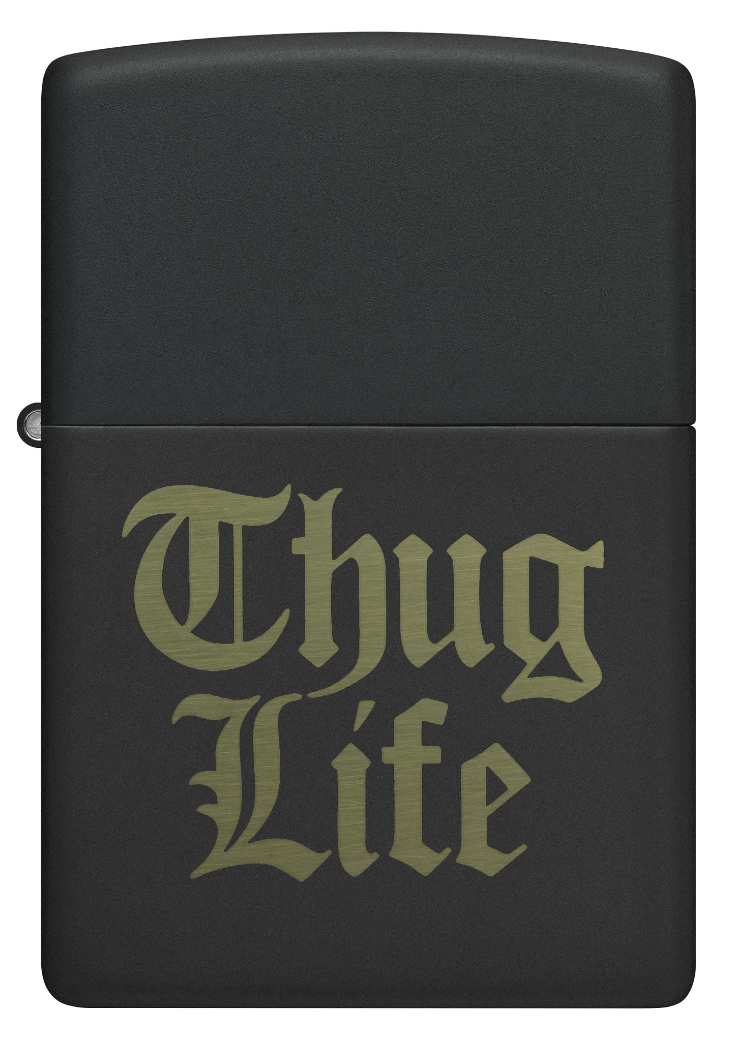 Zippo Lighter, Metal, Black, One Size, Black Matte - Thug Life, 5.5 x 3.8 x 1.2 cm - Image 2
