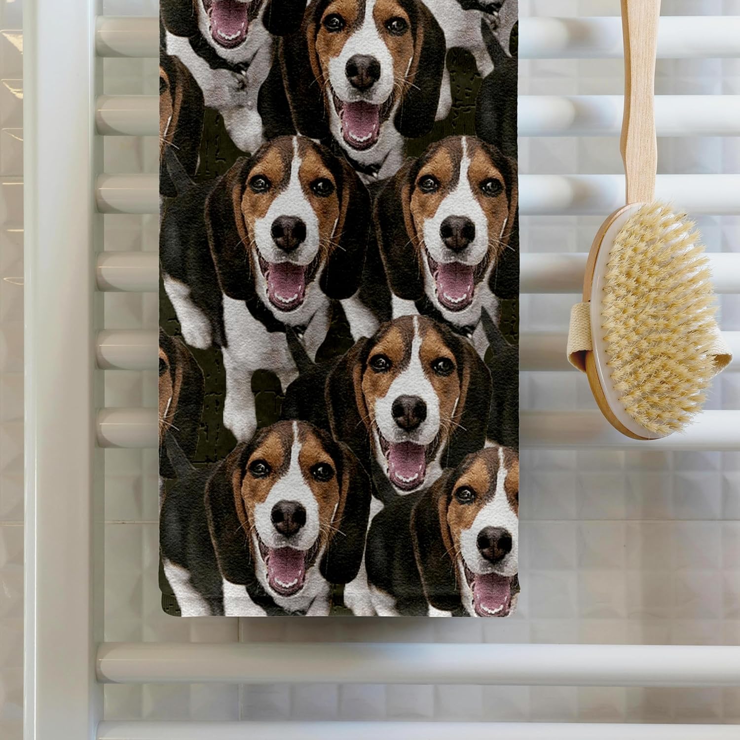 3dRose Beagle Pattern 22x30 Bath Hand Pool Towel