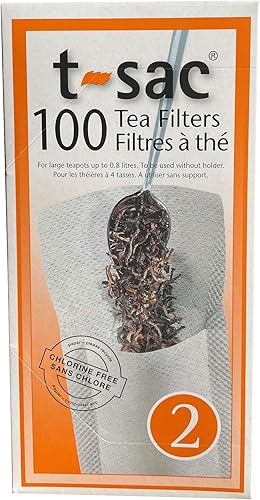 Bolsas de filtro de té modernas, infusor de té desechable, tamaño 2, juego de 100 filtros, termosellables, naturales, fáciles de usar en cualquier