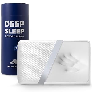 HYVECLOUD Memory Foam Bed Pillow Adaptive Pillows for Neck Pain Relief Medium Firm Pillow for Side Back and