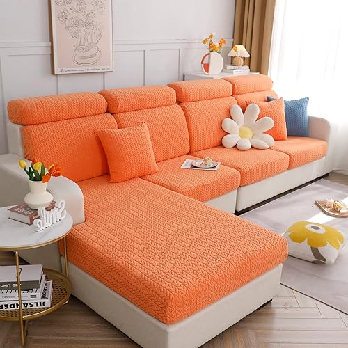 cjc Funda para sofá, fundas elásticas universales para sofá de diván, fundas antideslizantes en forma de L, funda para sofá para sofá de 3 cojines,
