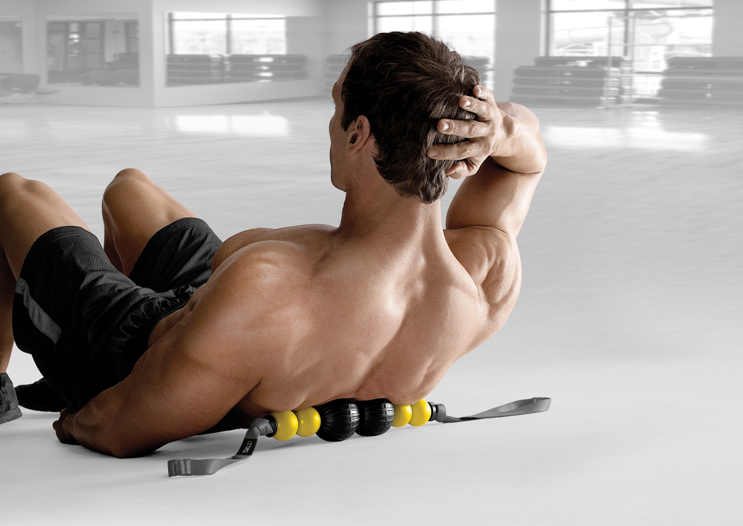 SKLZ Europe GmbH Massageroller AccuRoller - Selbstmassage Stick und Bälle, gelb-schwarz, One Size, APD-ACRL01-04