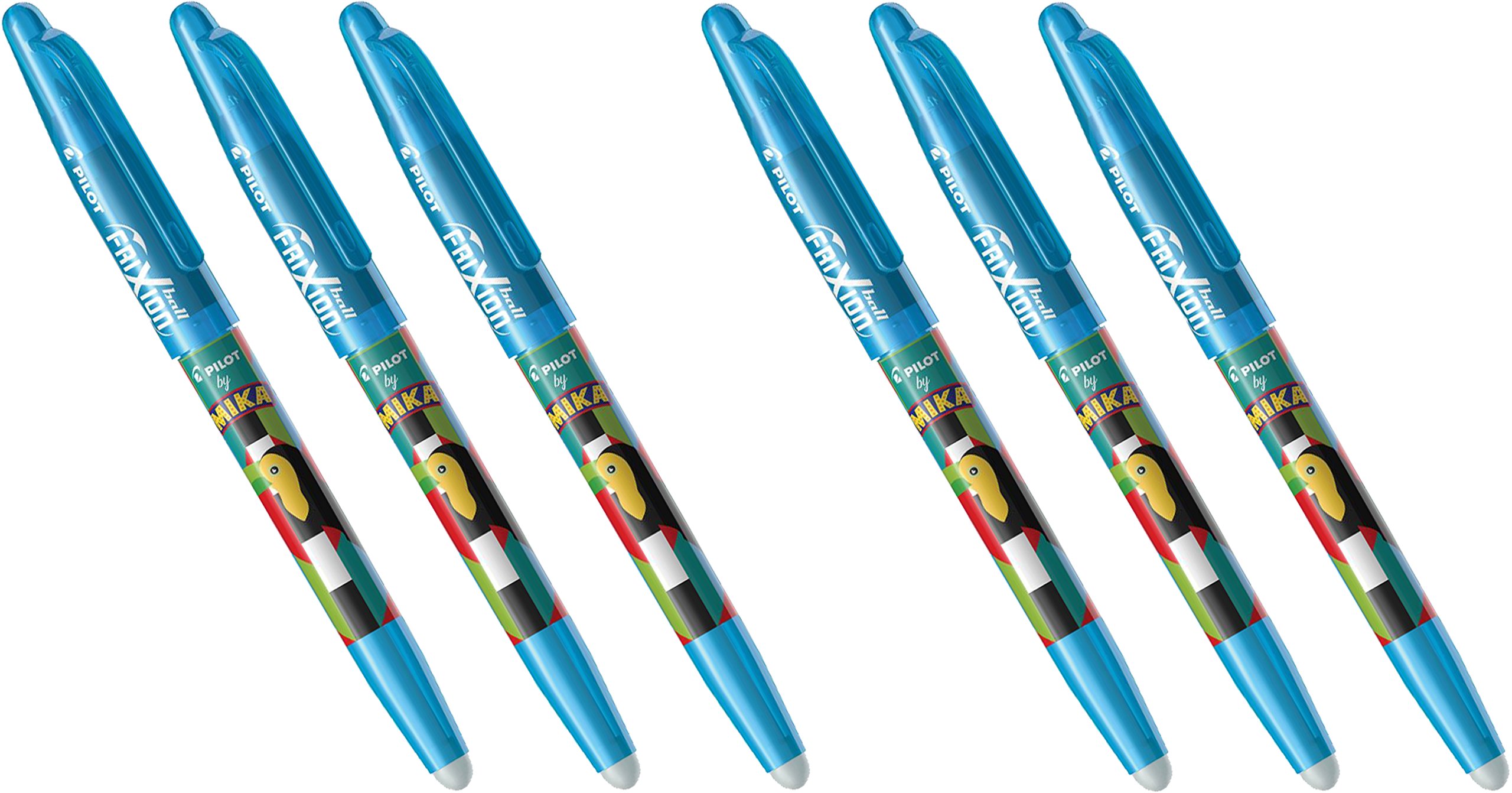 Pilot FriXion Erasable Rollerball Pen Mika, light blue, 6 (EU)
