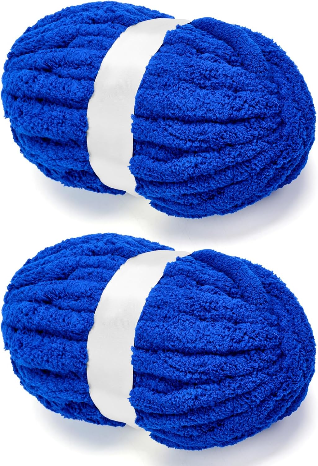 chunky chenille yarn for crocheting/arm knitting, super soft jumbo knit blanket yarn purplish blue 2 pack (32 yds, 8.5 oz each pack) purplish blue 2 pack(17 oz)