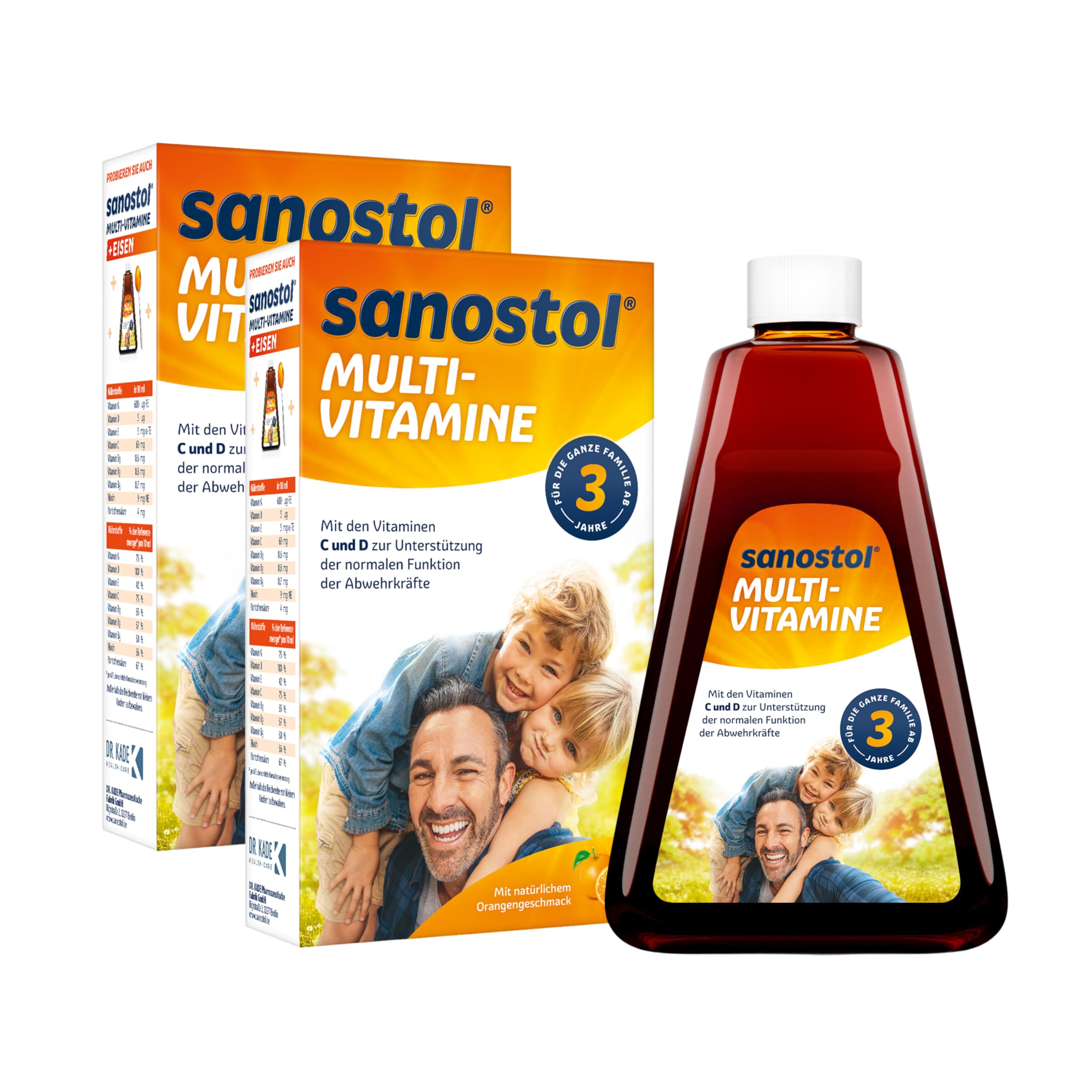 Sanostol® Multi-Vitamine mit 9 wichtigen Vitaminen, 2x 460 ml
