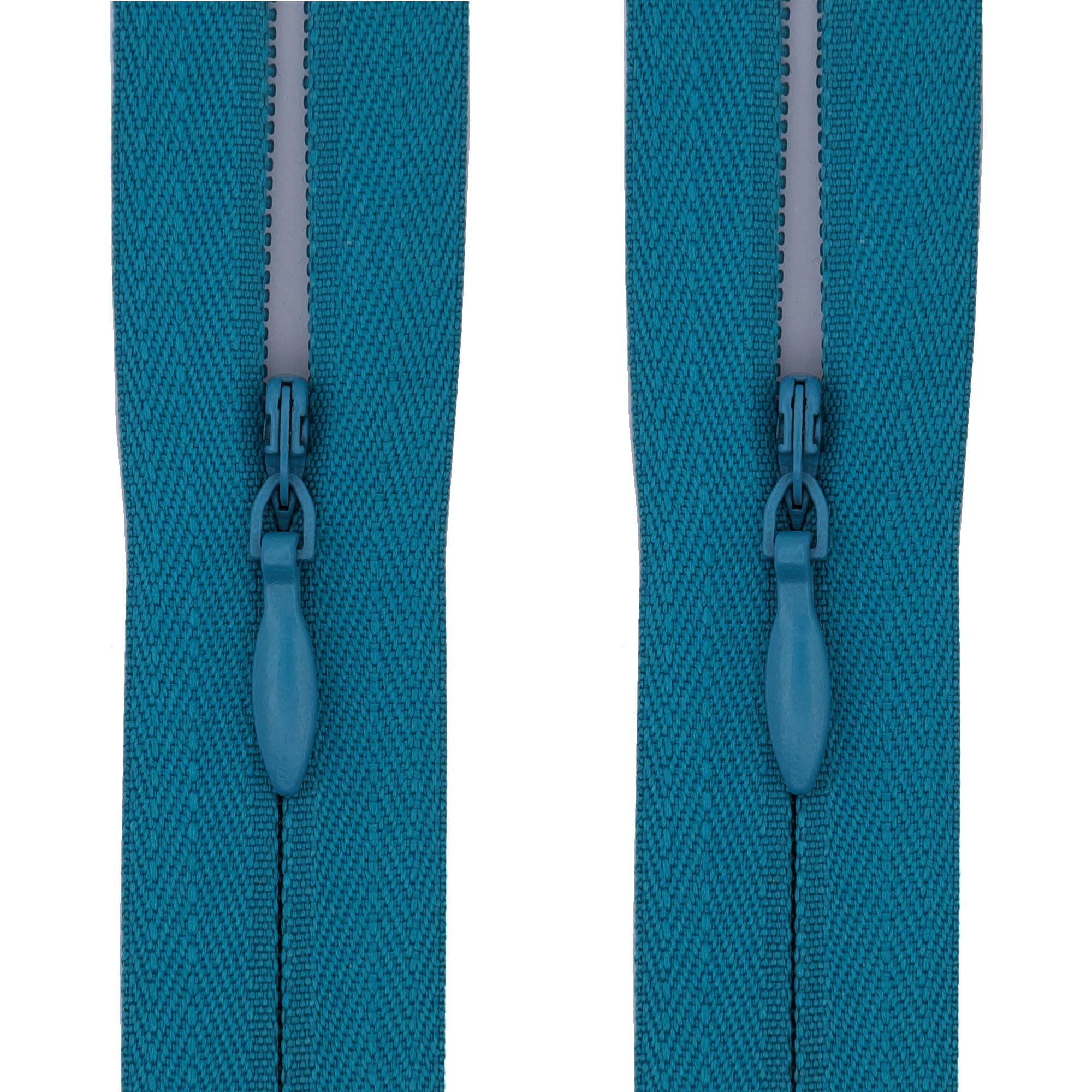#3 Invisible Zips, 2 Pack, 22 Inch (Deep Blue-Teal)