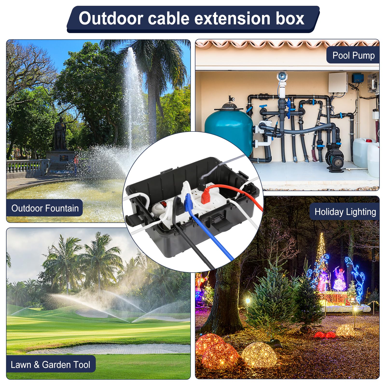 Large Outdoor Electrical Box IP54 Waterproof Black (12x9x5) — Amazon image 7