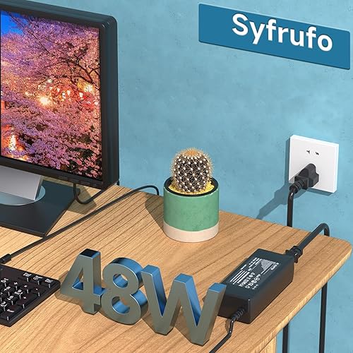 Miniatura 2 de Syfrufo Cable de alimentación de 19 V compatible con monitor LG de 32 pulgadas, 29 pulgadas, 27 pulgadas, 24 pulgadas, 23 pulgadas, 22 pulgadas, 20