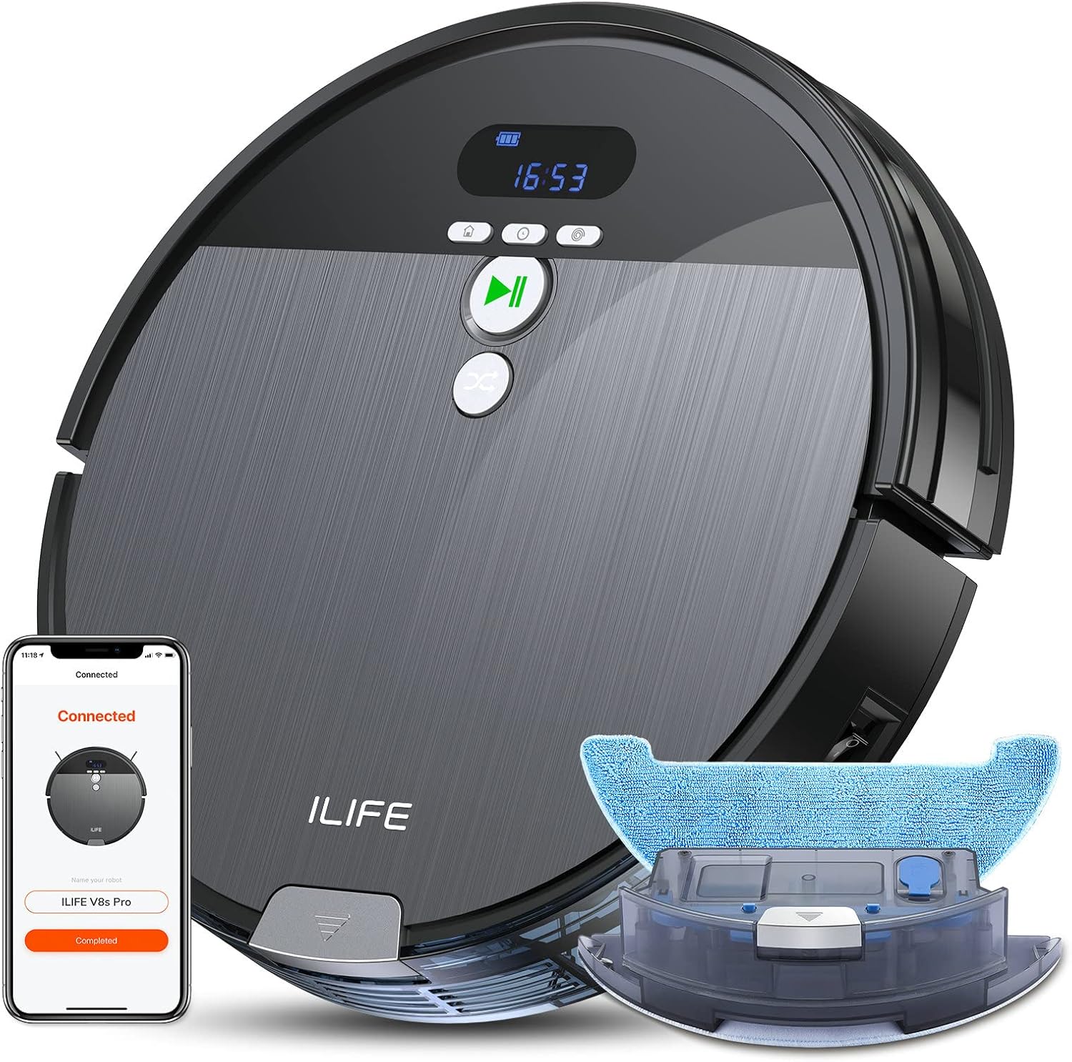 ILIFE Robot Vacuum and Mop Combo 2000Pa Strong Suction