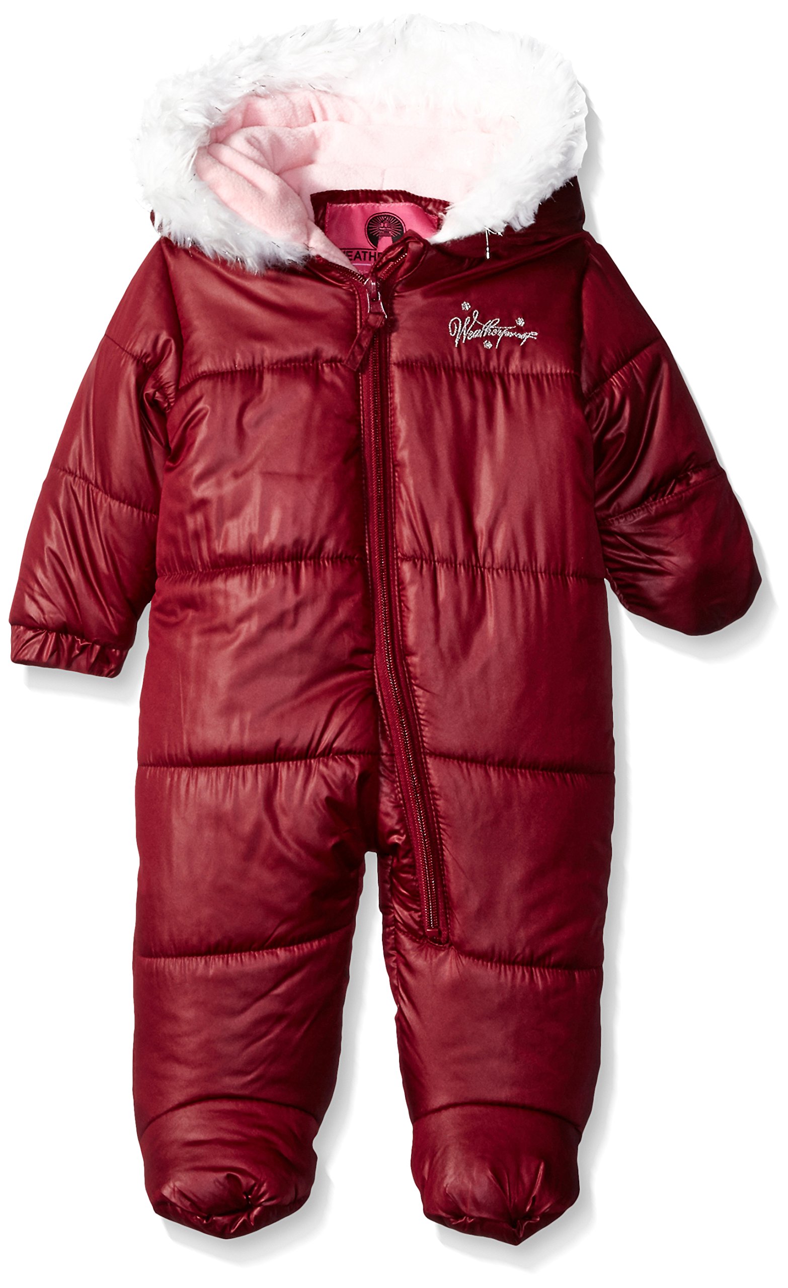Weatherproof Baby Puffer Polyfilled Pram, Merlot, 12M