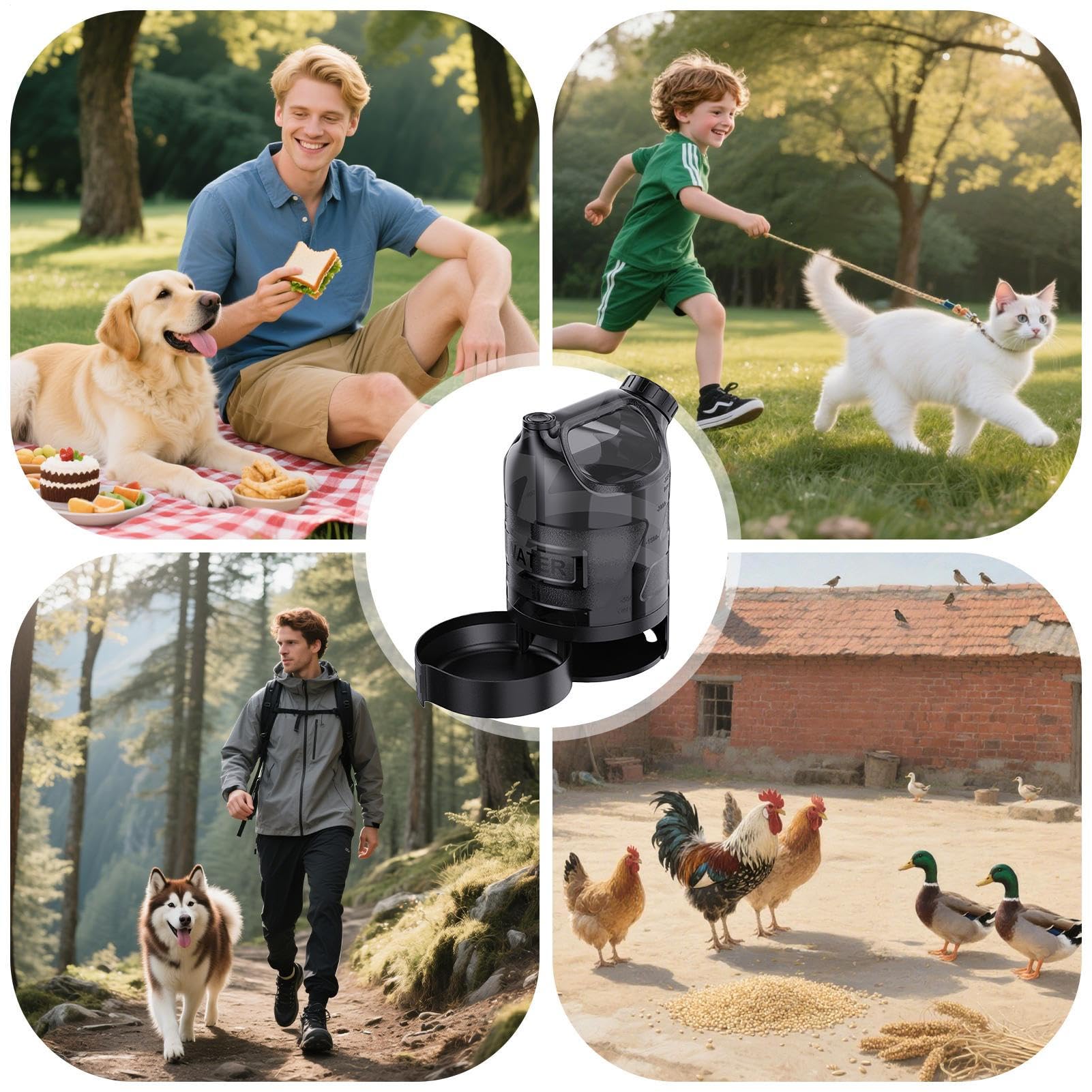 Borraccia Portatile Per Cani Dispenser Acqua Per Cani Da Passeggio | Borraccia Con Capienza Abbondante Per Campeggio, Viaggi, Aperto, Spiaggia, Escursionismo