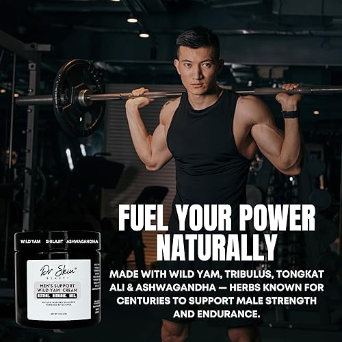 Miniatura 3 de Dr. Skin Crema orgánica de ñame silvestre para hombre para equilibrio hormonal, 4 onzas, crema natural de equilibrio de apoyo hormonal, fabricada en