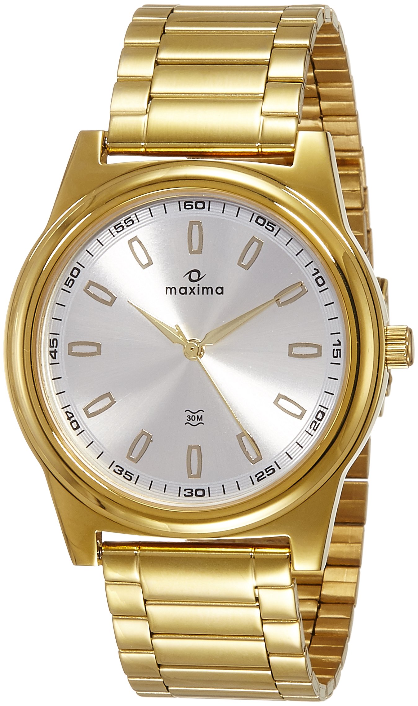 Maxima Stainless Steel Analog Silver Dial Unisex Watch-34753Cmgy, Gold Band (B01H1CI9I4) Amazon Price History, Amazon Price Tracker