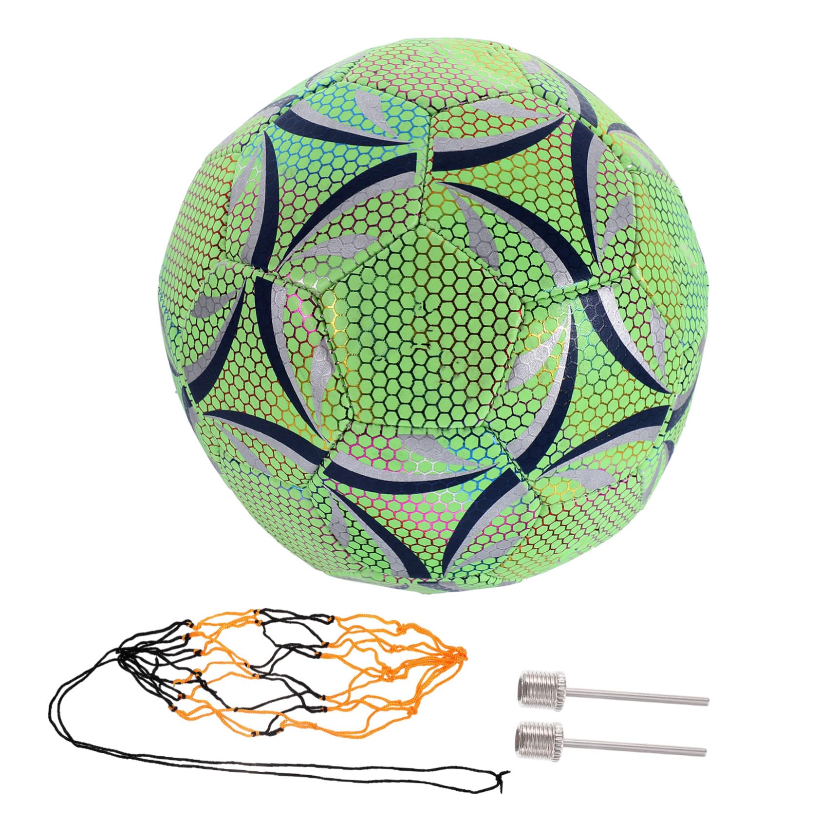 SUPVOX Balón de Inflar de de Fluorescente Desgaste Fútbol Resistente PU Fácil Adecuado para Fútbol Sala Jugar Dentro Casa