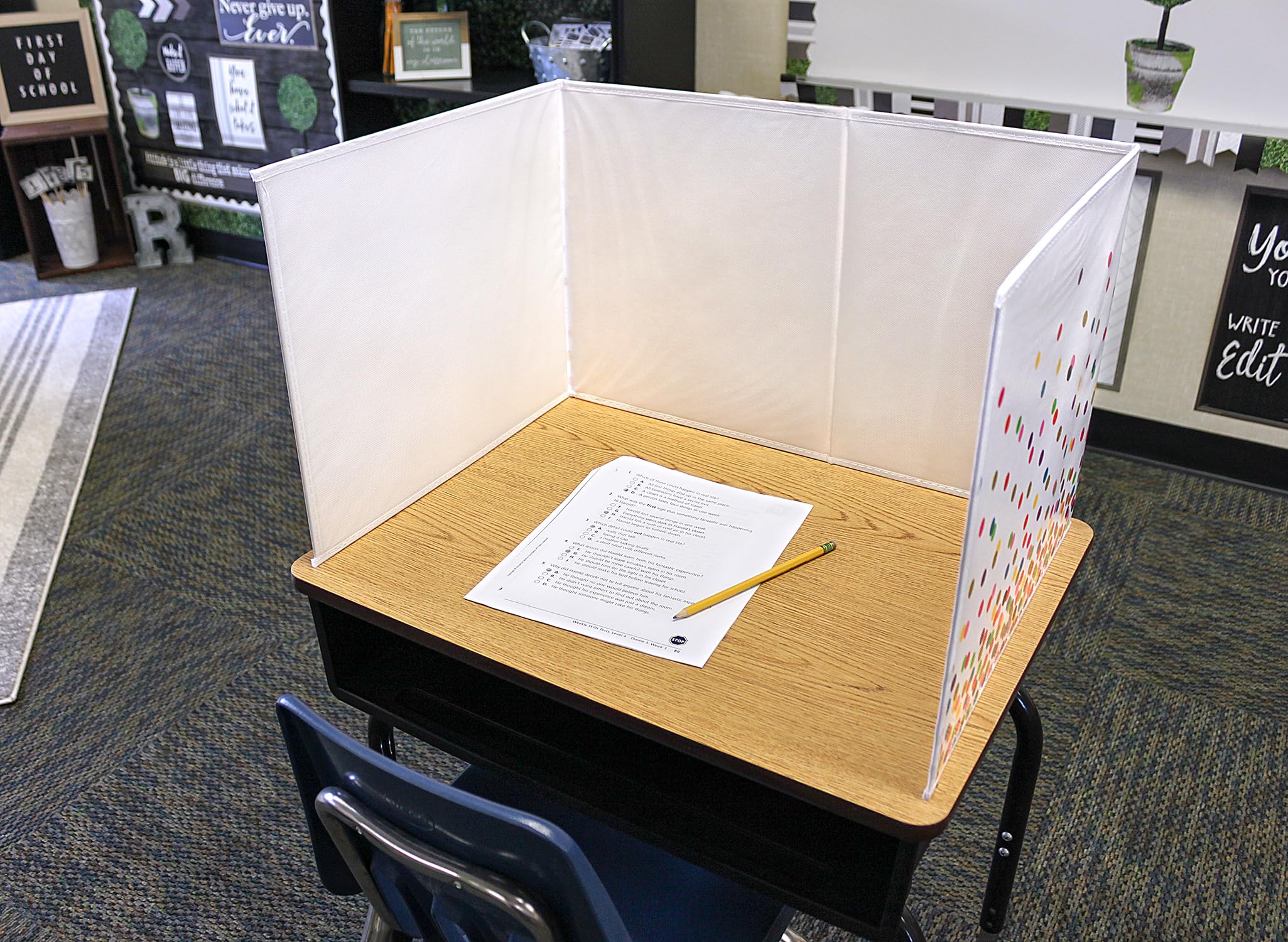 Confetti Classroom Privacy Screens - Pack of 5 -3 Confetti Classroom Privacy Screens - Pack of 5 -3