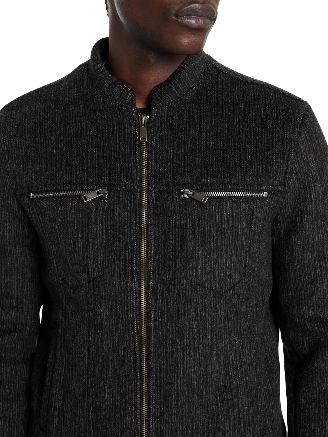 John Varvatos mens Branden Band Collar Jacket - Image 2