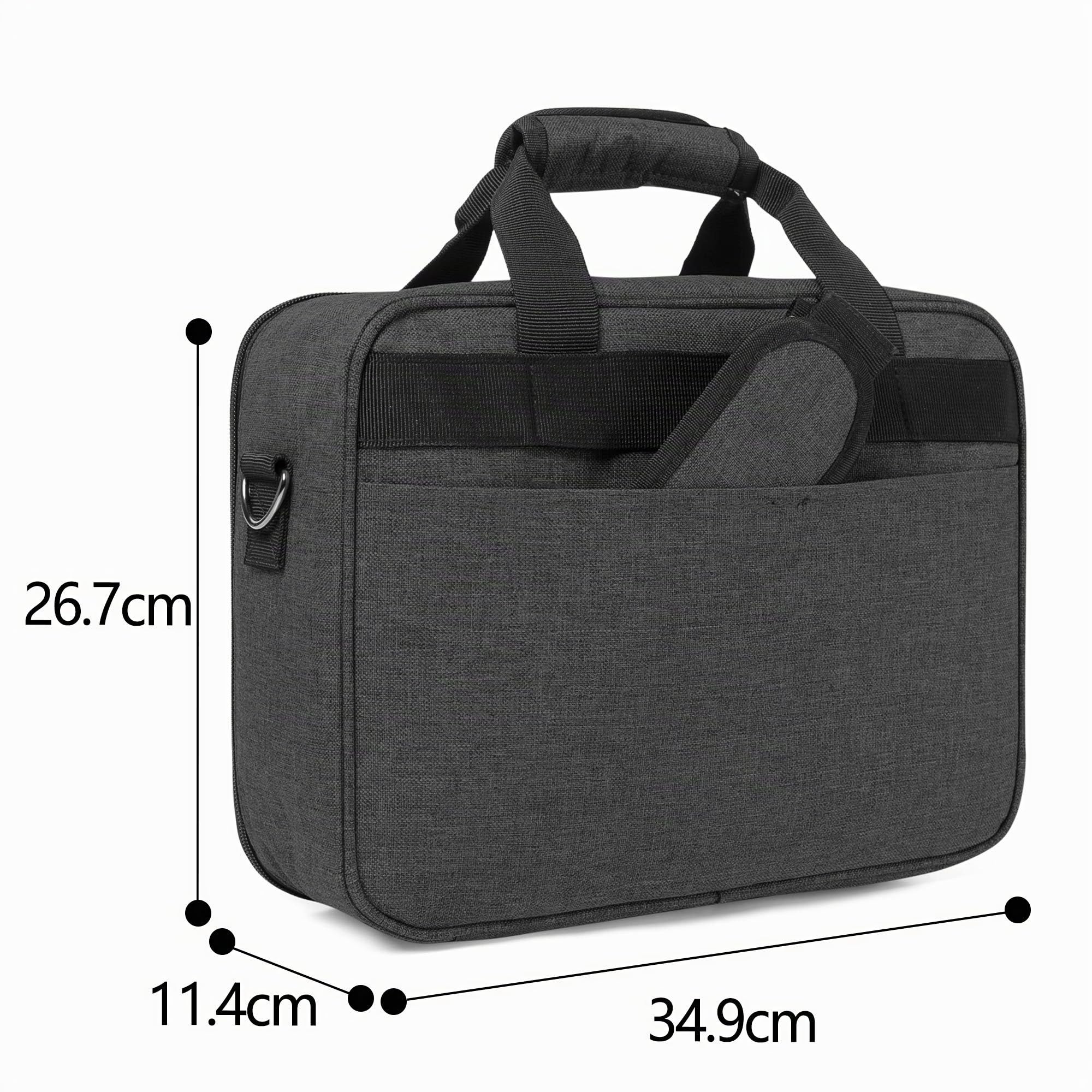 Luxja Sacoche pour Vidéoprojecteur, Malette de Transport pour Vidéoprojecteur Et Accessoires (pour la Plupart des Grands Projecteurs), 34,3 CM x 25,4 CM x 10,8 CM, Noir
