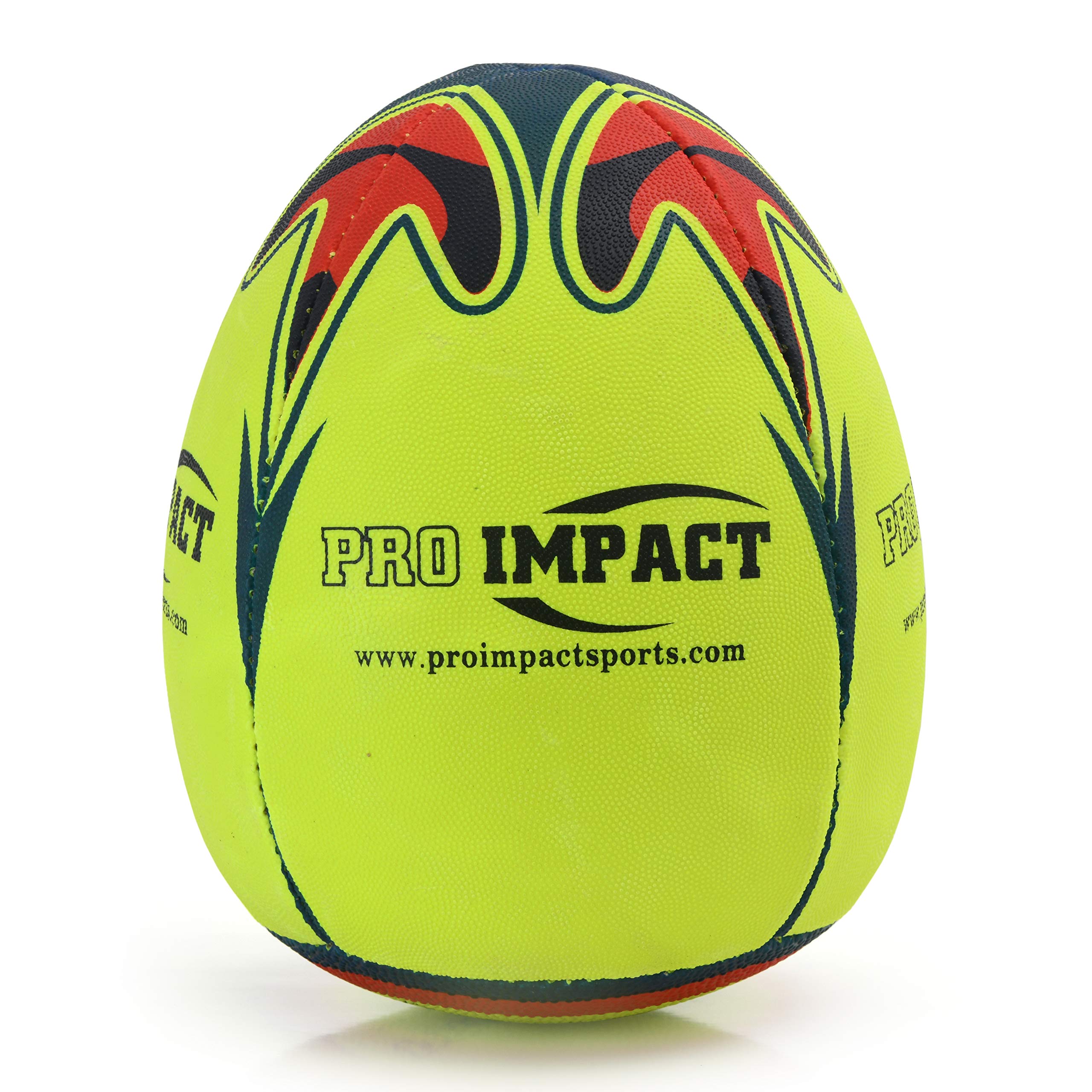 Photo 1 of **NEW**  Pro Impact Rebounder Match Rugby Ball White and Neon Yellow