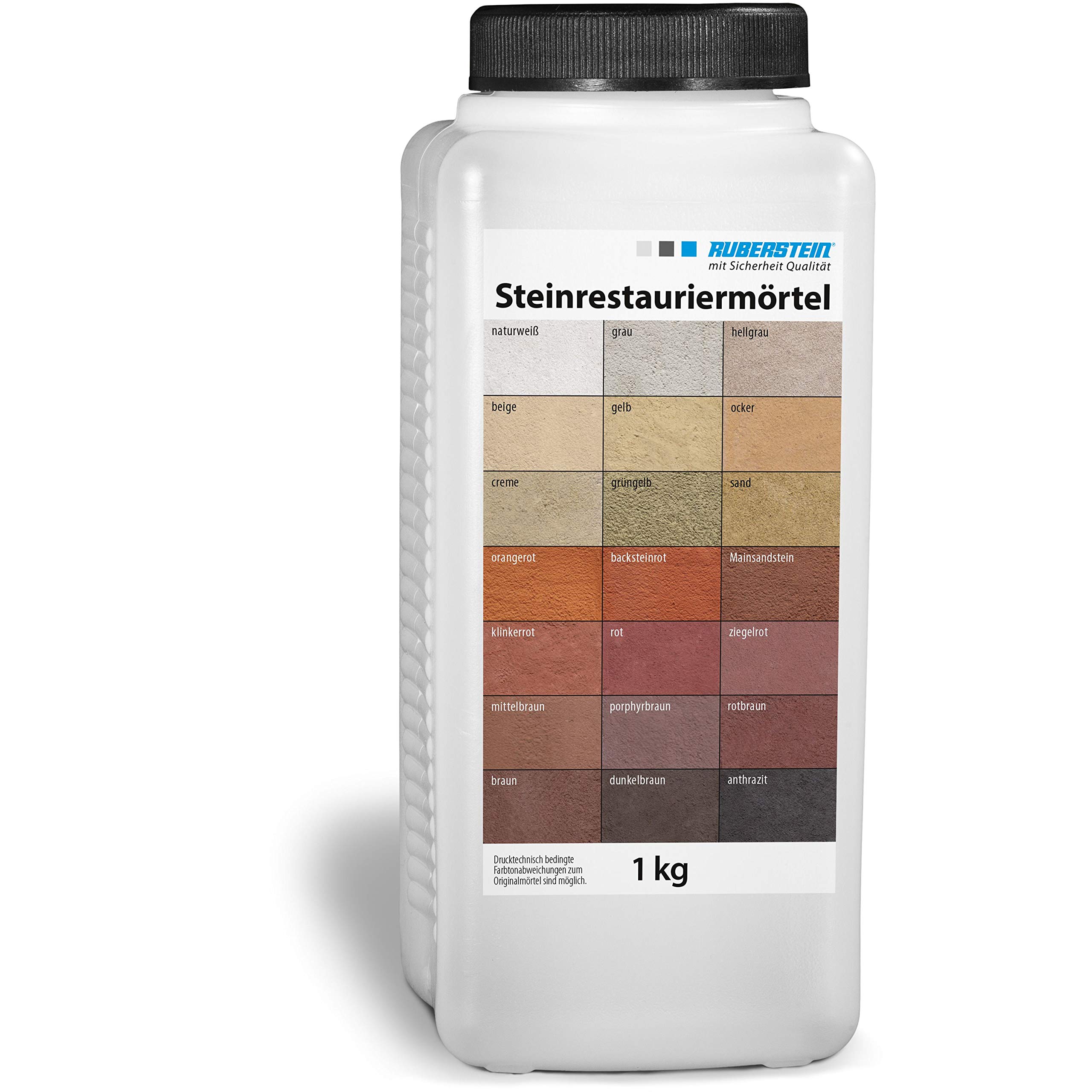Ruberstein® Steinrestauriermörtel/Reparaturmörtel – Sandstein, 1 kg, Farbe klinkerrot